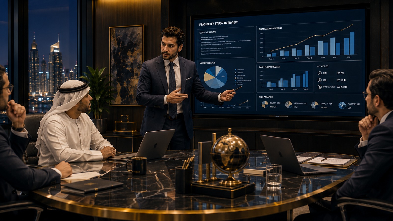 التحول إلى الاستشارات وعرض دراسات الجدوى على المستثمرين